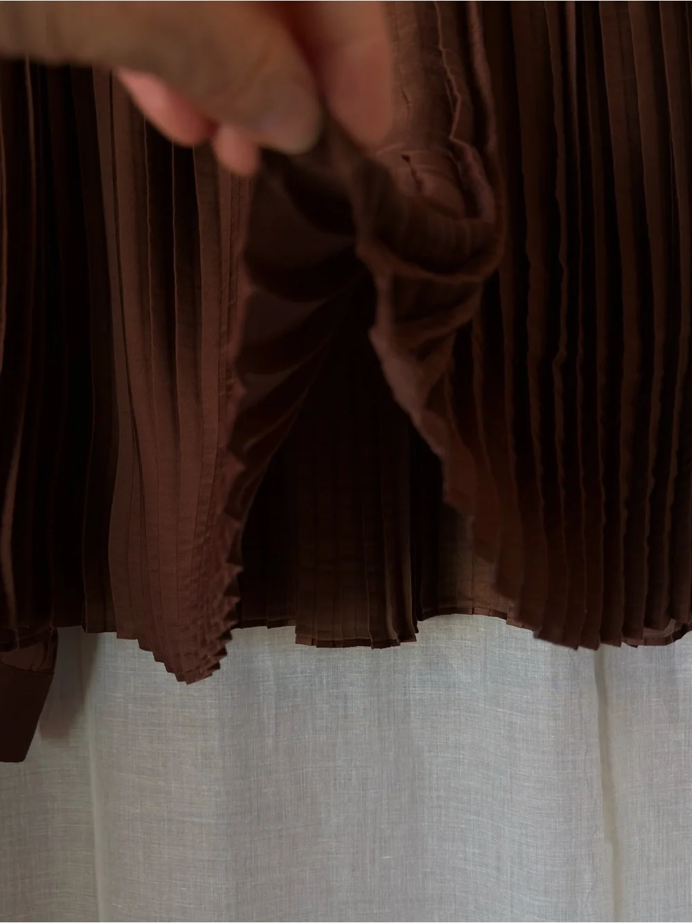 🤎 Luxurious Pleated Chocolate  Brown Blouse 🤎